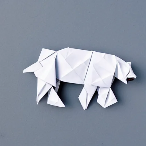 Image similar to origami polar bear