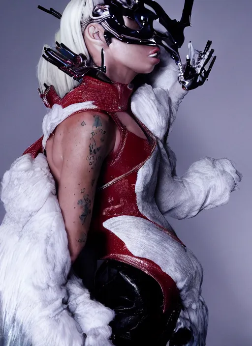 Image similar to lady gaga by nick knight, born this way, born this way album, red weapon 8 k s 3 5, cooke anamorphic / i lenses, highly detailed, cinematic lighting