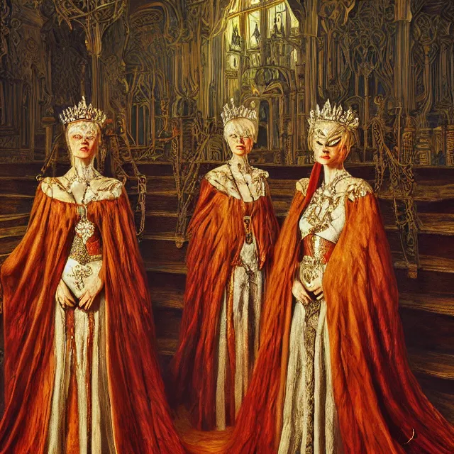 Prompt: a painting of the queens will play by johfra bosschart, dark fantasy art, high detail, trending on artstation