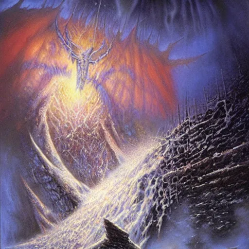 Image similar to i blind from the light when notorious blizzard is raging by bob eggleton