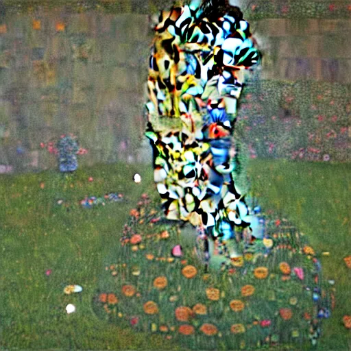 Image similar to men and women frolicking in a solarpunk utopia painting by gustav klimt