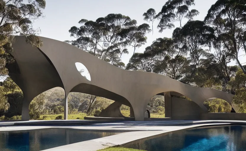 Image similar to an architectural masterpiece by Jorn Utzon and Francesco Borromini