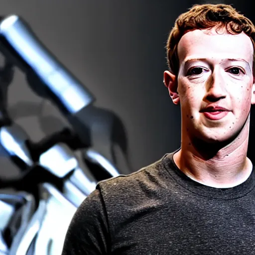 Prompt: Terminator Mark Zuckerberg