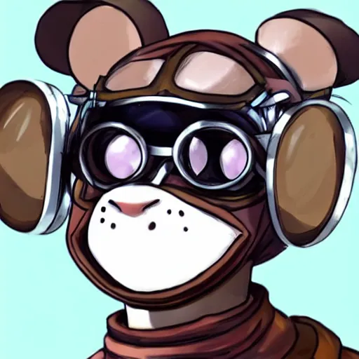 Prompt: a rat with steampunk googles, from Cryptid Academia