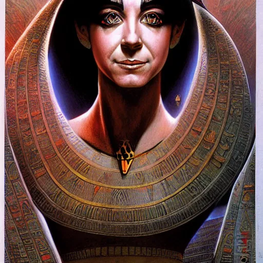 Prompt: alyson hannigan as egyptian princess by wayne barlowe