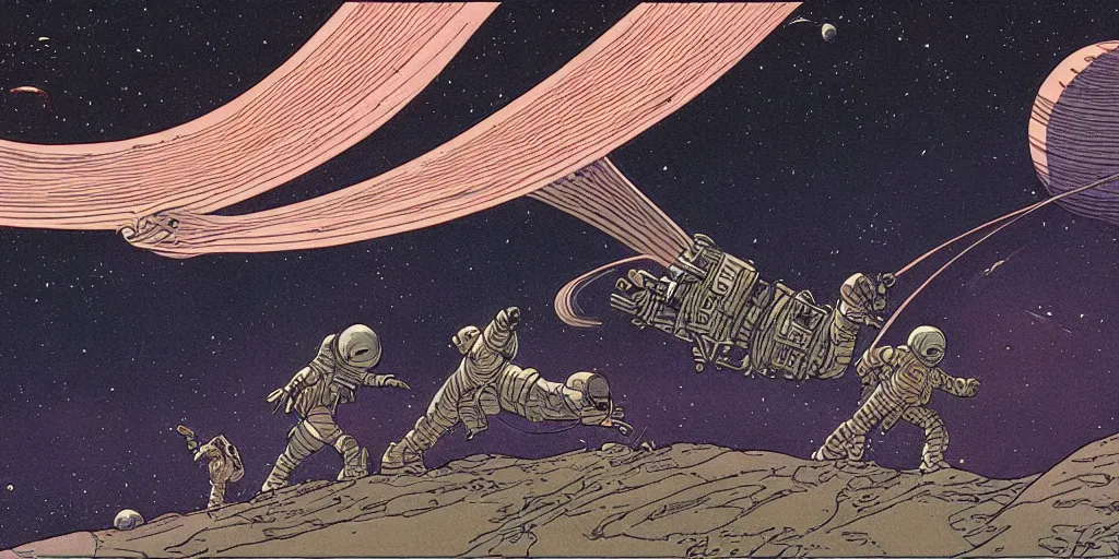 Image similar to illustration of space by moebius