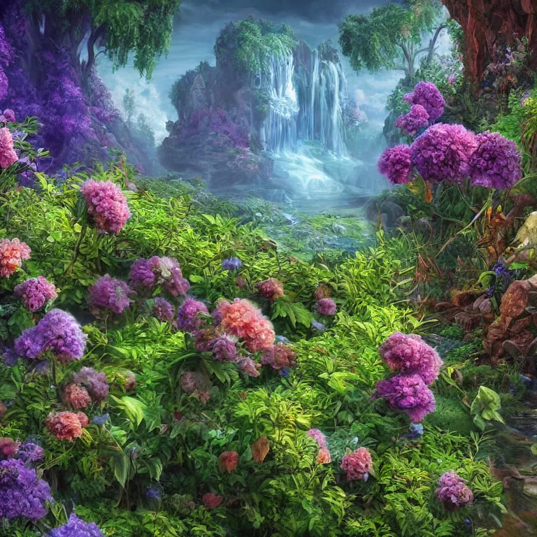 Prompt: a beautiful painting plant sprouts in a fantasy world full of interesting buds fictional and gorgeous, 8 k resolution, highly detailed, hdr, artwork