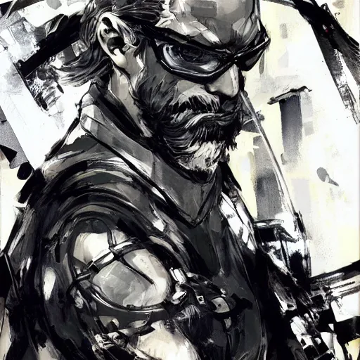 Image similar to old mechanic, Shinkawa Yōji style