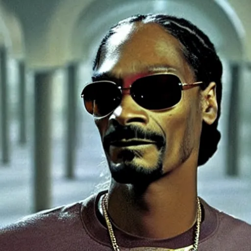 Prompt: snoop dogg in the matrix movie, photo