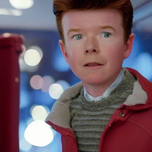 Prompt: rick astley as a child in the movie The Polar Express 2004
