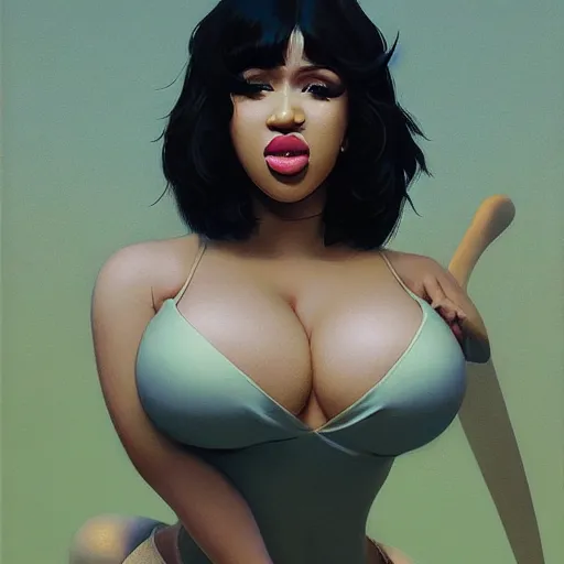 Prompt: 4k headshot of thicc Cardi B from Macfarlane comics, killing with green fire by Craig Mullins, ilya kuvshinov, krenz cushart, epic , artgerm trending on artstation by Edward Hopper and Dan Mumford and WLOP and Rutkovsky, beksinski carl spitzweg moebius and tuomas kocar, intricate artwork by caravaggio, Unreal Engine 5, Lumen, Nanite , 4K headshot of godlike clown with defined arms and open hands and bloody clothes with giant mandala wings , intricate face , flawless anime cel animation by Kentaro Miura, psychedelic , highly detailed upper body , professionally post-processed , beautiful, scary, symmetry accurate features, epic, octane rendered, anime masterpiece, accurate