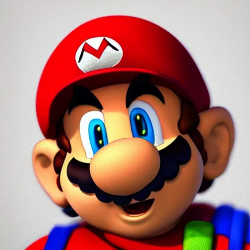 Image similar to super mario portrait in real life