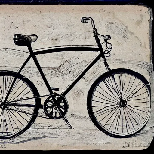 Image similar to hoffman bicycle, blotter art