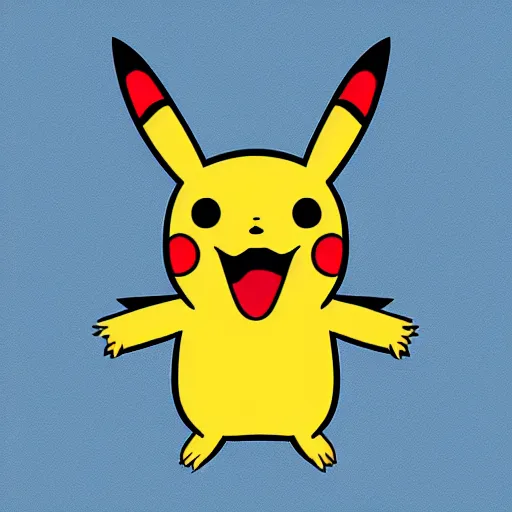 Prompt: a picture of a shocked pikachu