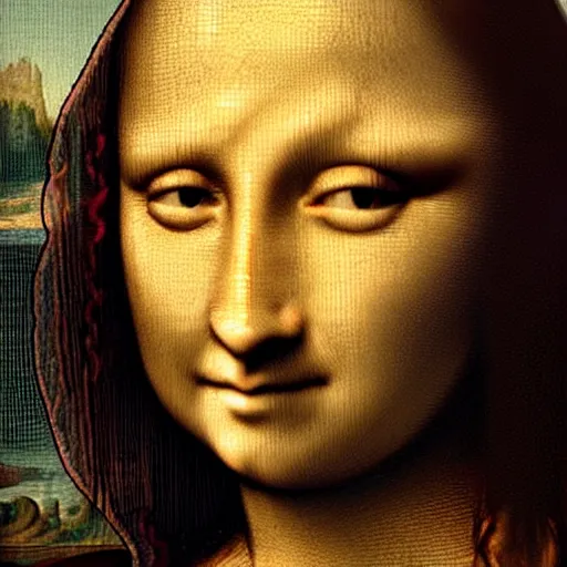 Image similar to the mona lisa overlayed with a cat face