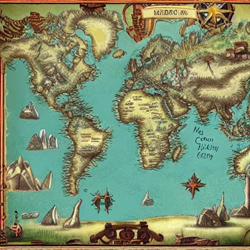 Image similar to map of fantasy world