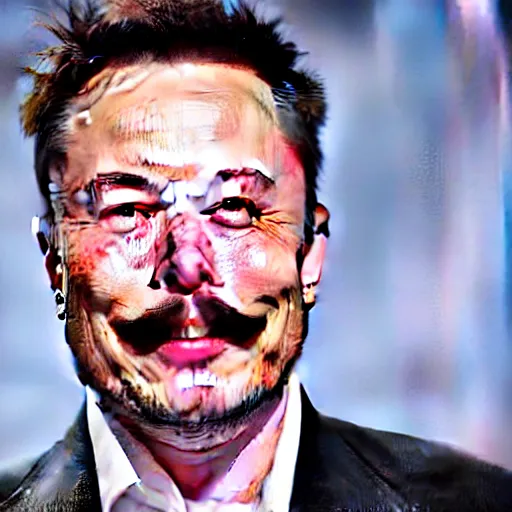 Prompt: elon musk with a long moustache