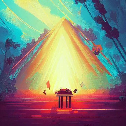 Prompt: detailed illustration of card game by alena aenami and annato finnstark
