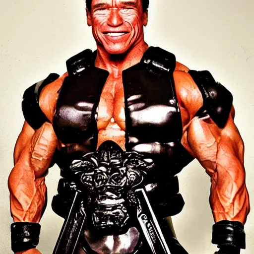 Prompt: schwarzenegger as a genshin impact character