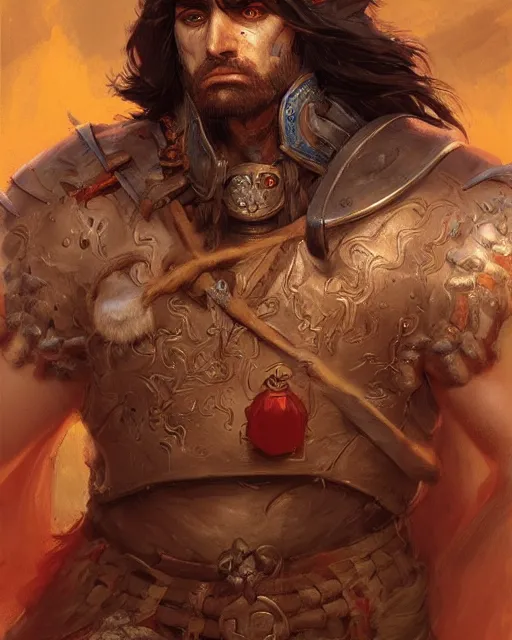 Prompt: portrait of an angry spanish conquistador by filipe pagliuso and justin gerard, symmetric, anatomy, facial features, detailed, intricate, portrait, digital painting, princess mononoke color scheme, masterpiece