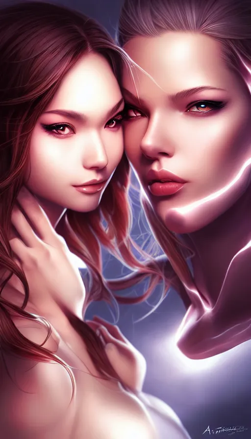 Image similar to the two complementary forces that make up all aspects and phenomena of life, by ARTGERM