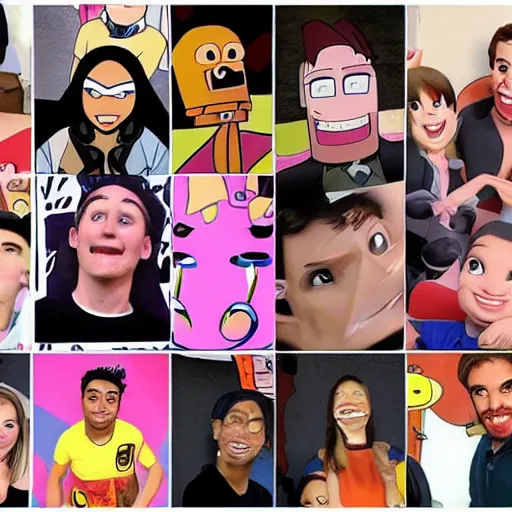 Image similar to Cartoon Network cast making selfie