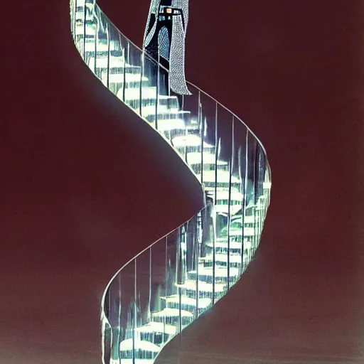 Image similar to Darth Vader walking down an infinite spiral staircase made out of diamonds,