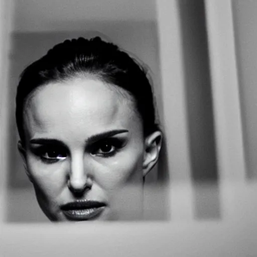 Prompt: Natalie Portman as a black woman, dramatic cinematic portrait, rain