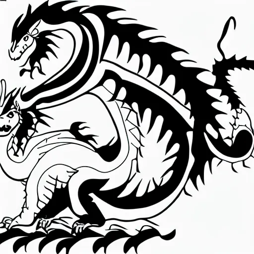 Image similar to vector art of welsh dragon and panda mixed, intercrossed, chimera, adobe illustrator