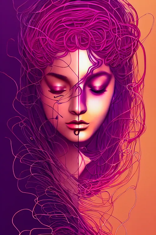 Image similar to 👁👩🏾🌹👾, phantom, dreary, dramatic, fluid, golden ratio, artstation, moebius + loish, hd, long vines,