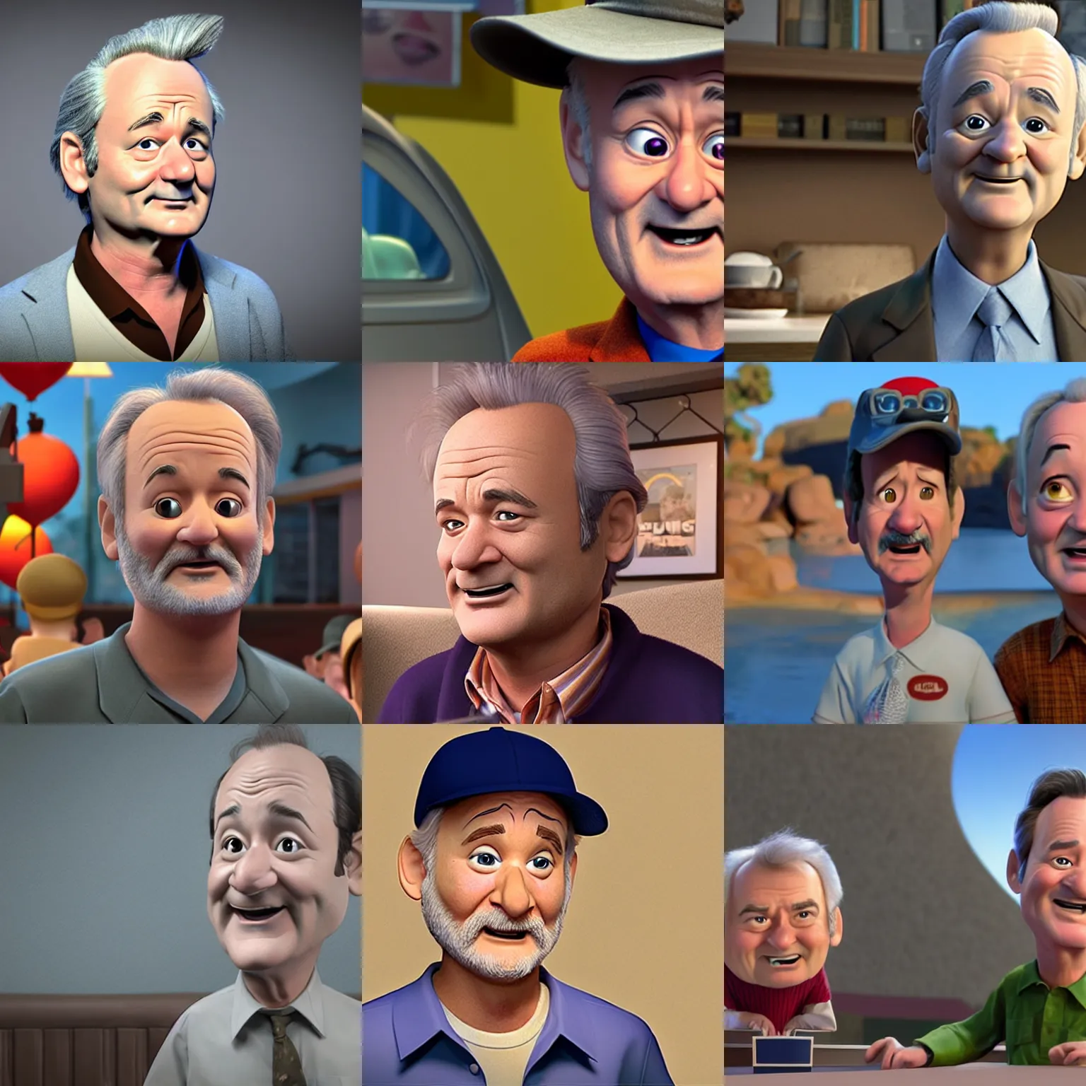 Prompt: a still of bill murray in a pixar movie. 3 d rendering. unreal engine. amazing likeness. very detailed. cartoon caricature.