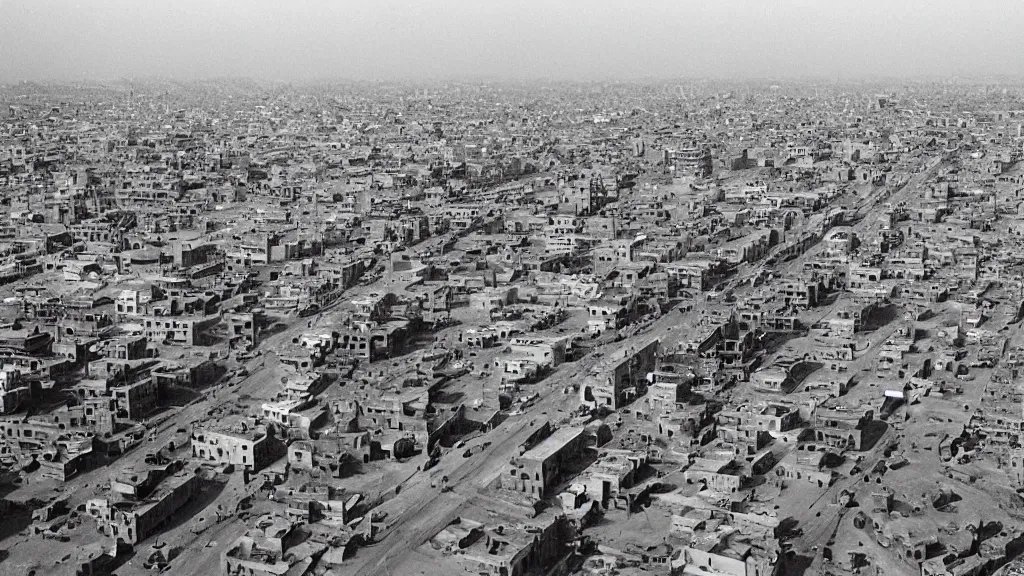 Prompt: photograph + central baghdad in the 1 9 6 0 s + fujifilm