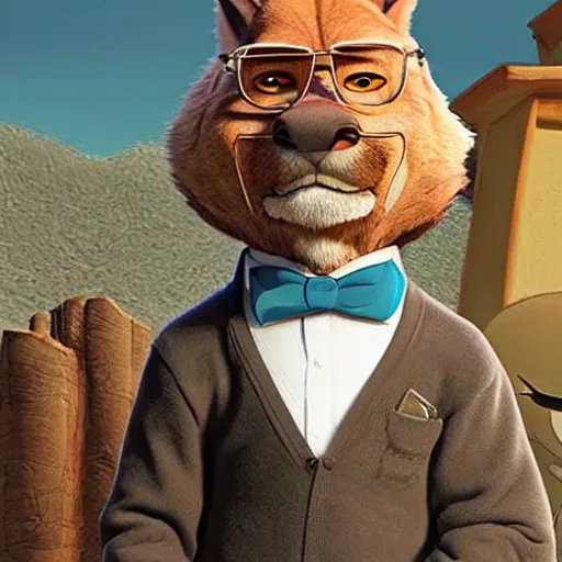 Image similar to walter white as a zootopia character