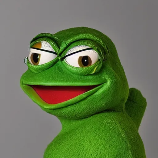 Image similar to pepe the frog with curly hair as a hot girl