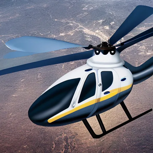 Prompt: a nuclear - powered helicopter, designed by apple, product photography