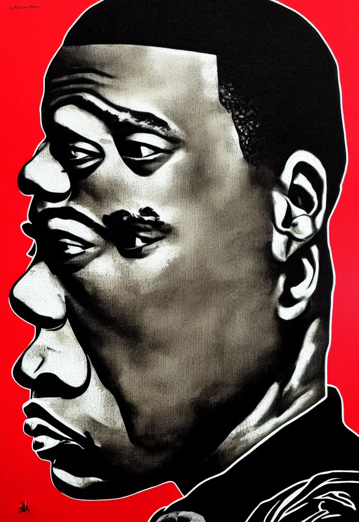 Image similar to Sideview Portrait of jay z by Shepard Fairey