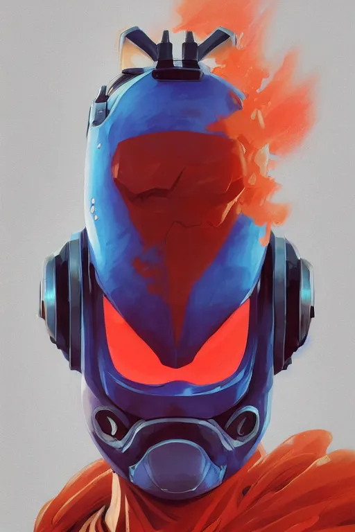 Image similar to epic mask helmet robot ninja portrait stylized as fornite style game design fanart by concept artist gervasio canda, behance hd by jesper ejsing, by rhads, makoto shinkai and lois van baarle, ilya kuvshinov, rossdraws global illumination radiating a glowing aura global illumination ray tracing hdr render in unreal engine 5