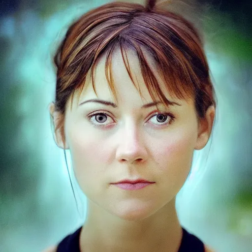 Image similar to a masterpiece portrait photo of a beautiful young woman yoga instructor who looks like a succubus mary elizabeth winstead, symmetrical face