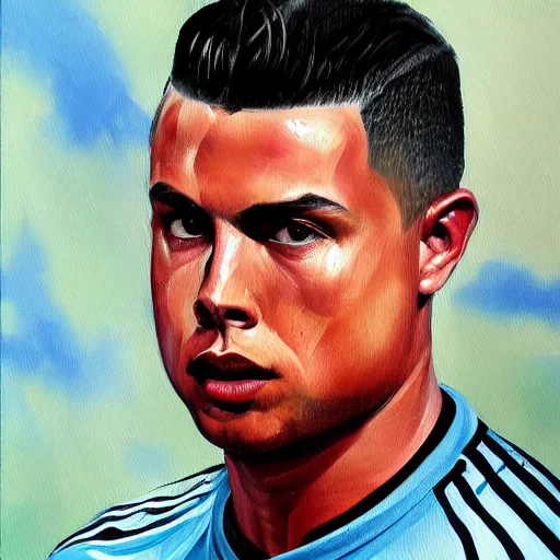 Prompt: a very detailed painting of ronaldo luis nazario de lima, by mathieu st - amour trendin on artstation