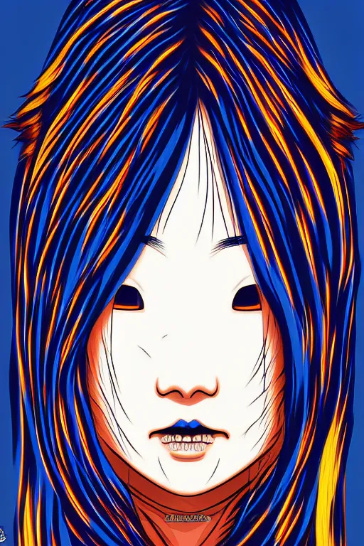 Image similar to sadako, pop art, 8 k, asymmetrical, high details, digital painting, concept art, smooth, sharp focus, illustration, intricate details, art by arstation and mimmo rottela, pixels art by paul robertson