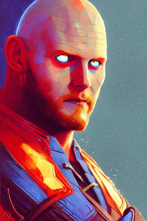 Prompt: a portrait of yondu from guardians of the galaxy, fantasy, sharp focus, intricate, elegant, digital painting, artstation, matte, highly detailed, concept art, illustration, ambient lighting, art by ilya kuvshinov, artgerm, alphonse mucha, and greg rutkowski