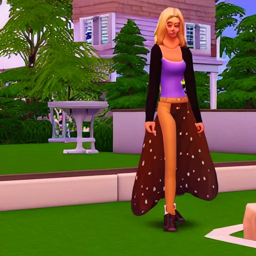 Prompt: cher. snapshot from the sims