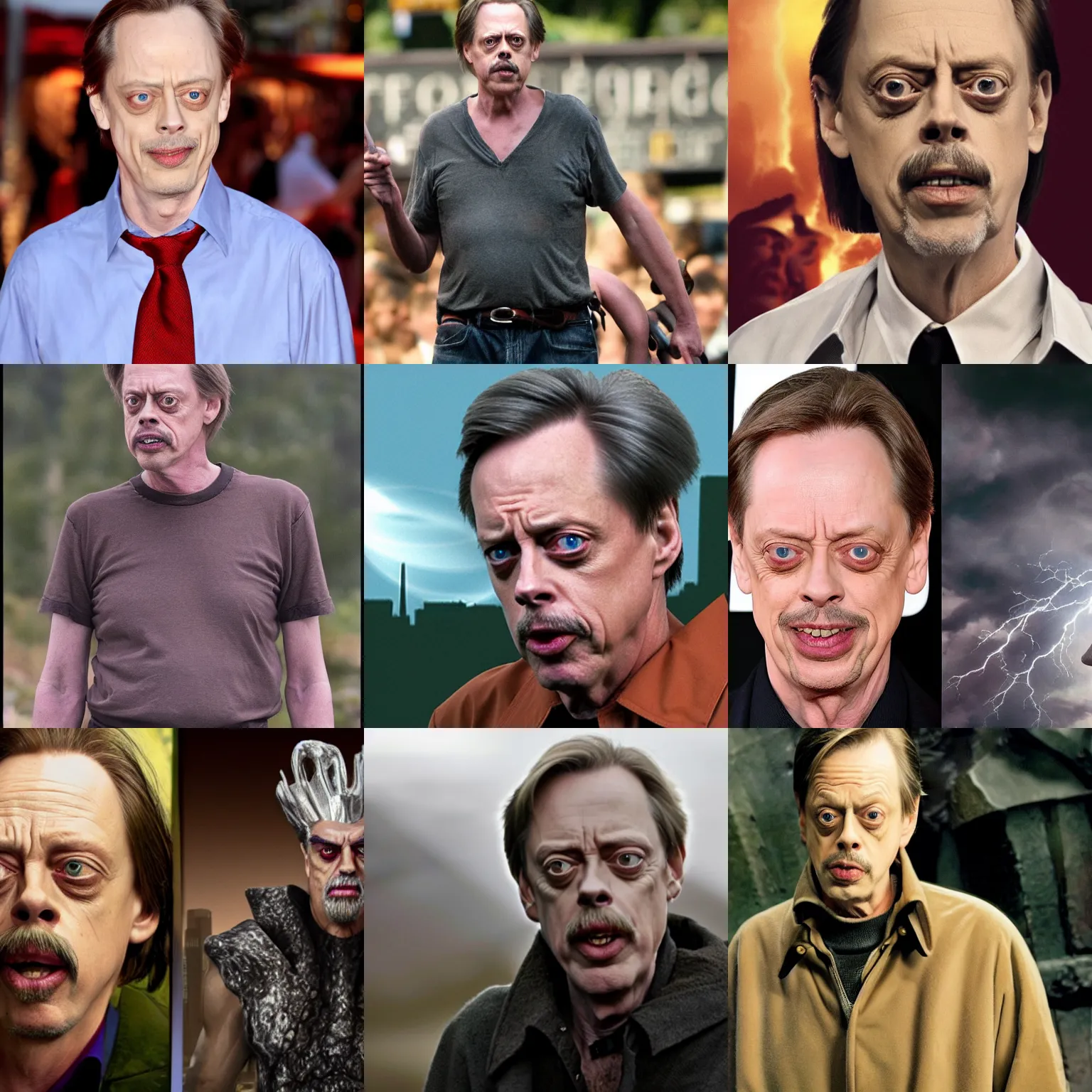 Prompt: Steve Buscemi as a storm giant
