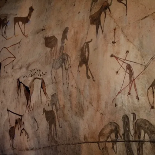 Prompt: Among Us cave painting,4k quality