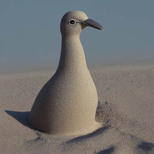 Image similar to majestic bird made with sand melting in spacetime