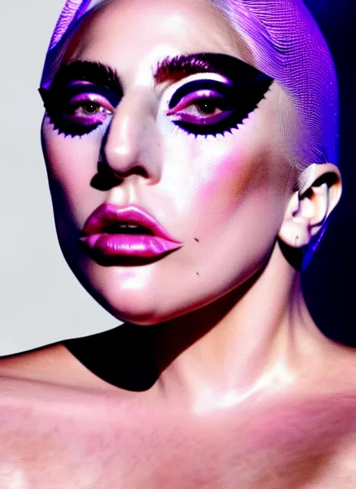 Image similar to lady gaga vogue photoshoot by nick knight editorial studio lighting Highly realistic. High resolution. Highly detailed. Dramatic. 8k.4k.