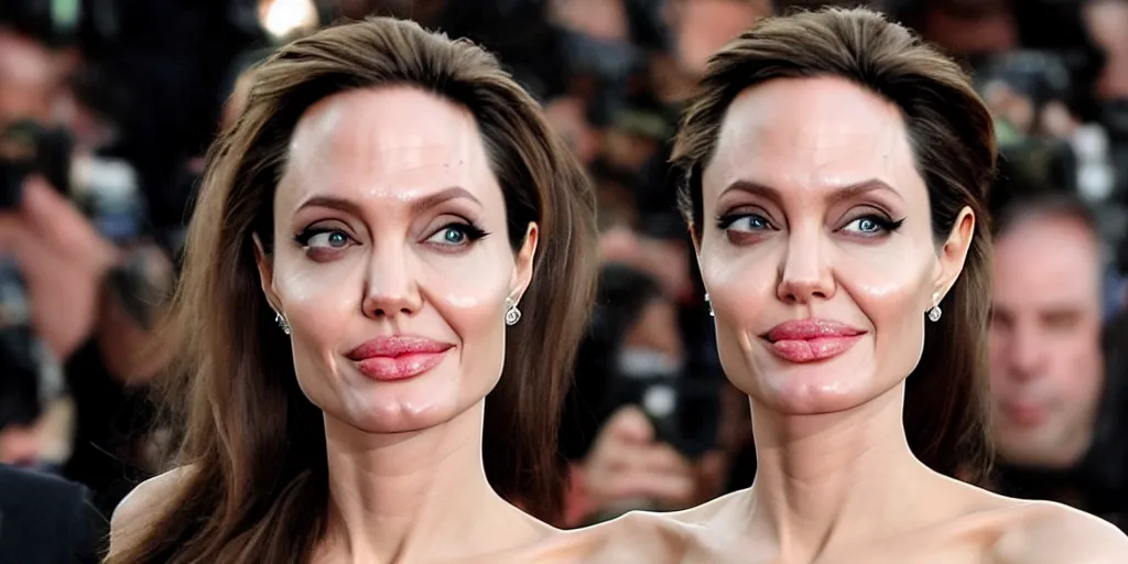 Image similar to angelina jolie is walking into the camera