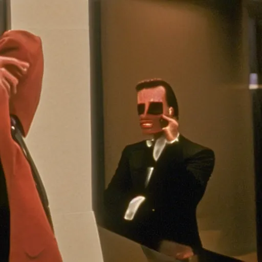 Image similar to Still of Patrick Bateman removing his venitian mask in Eyes Wide Shut (1999)