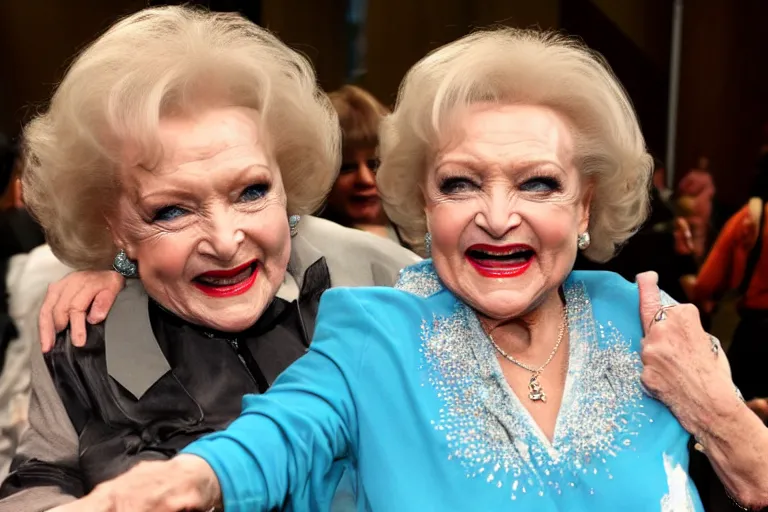 Prompt: betty white as mike tyson