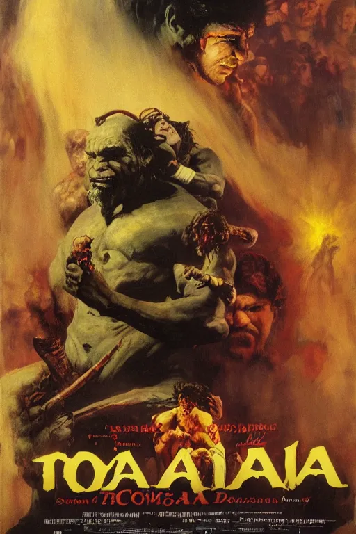 Prompt: Movie poster of Tomba, Highly Detailed, Dramatic, eye-catching, A masterpiece of storytelling, by frank frazetta, ilya repin, 8k, hd, high resolution print